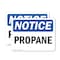 Signmission Propane OSHA Notice Sign, Vinyl Decal, 5in W x 3.5in L, 2PK OS-2PACK-NS-D-35-L-17892 - alternate 1